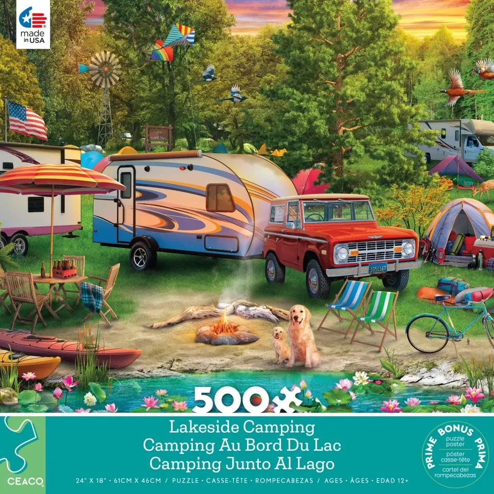 Ceaco Lakeside Camping puzzle 500 piese camping