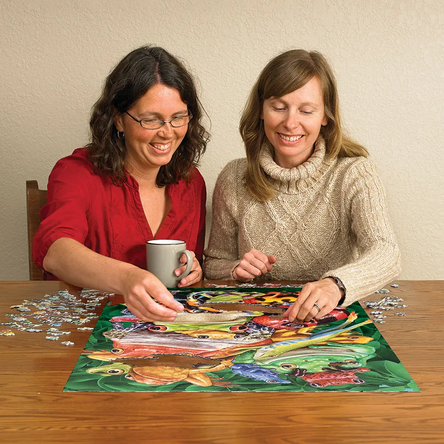 Cobble Hill Frog Business puzzle 1000 piese broaște