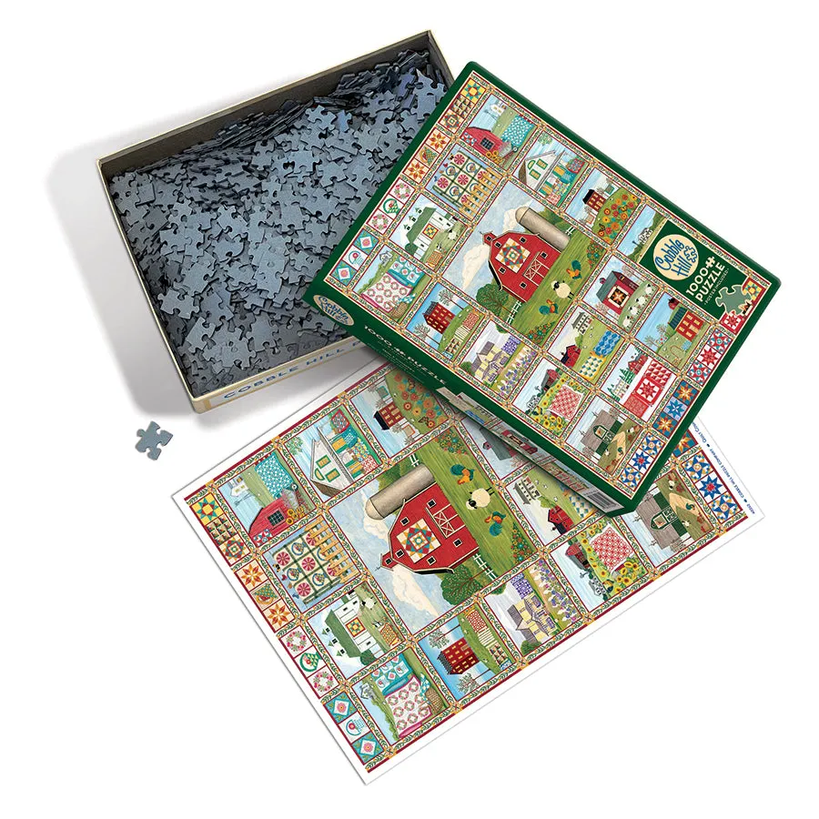 Cobble Hill Quilt Country puzzle 1000 piese fermă