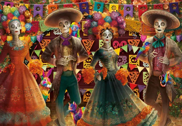Mosaic Puzzles Colorful Celebration puzzle lemn 500 piese fluturi