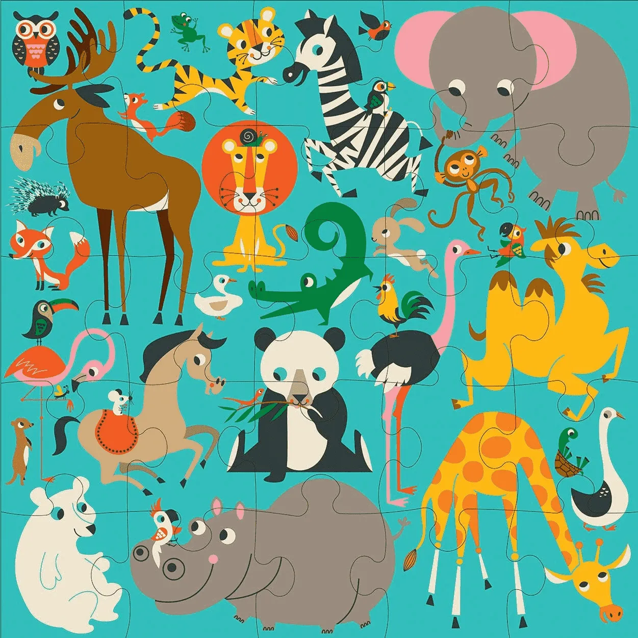 Mudpuppy Animals of the World puzzle podea 25 piese