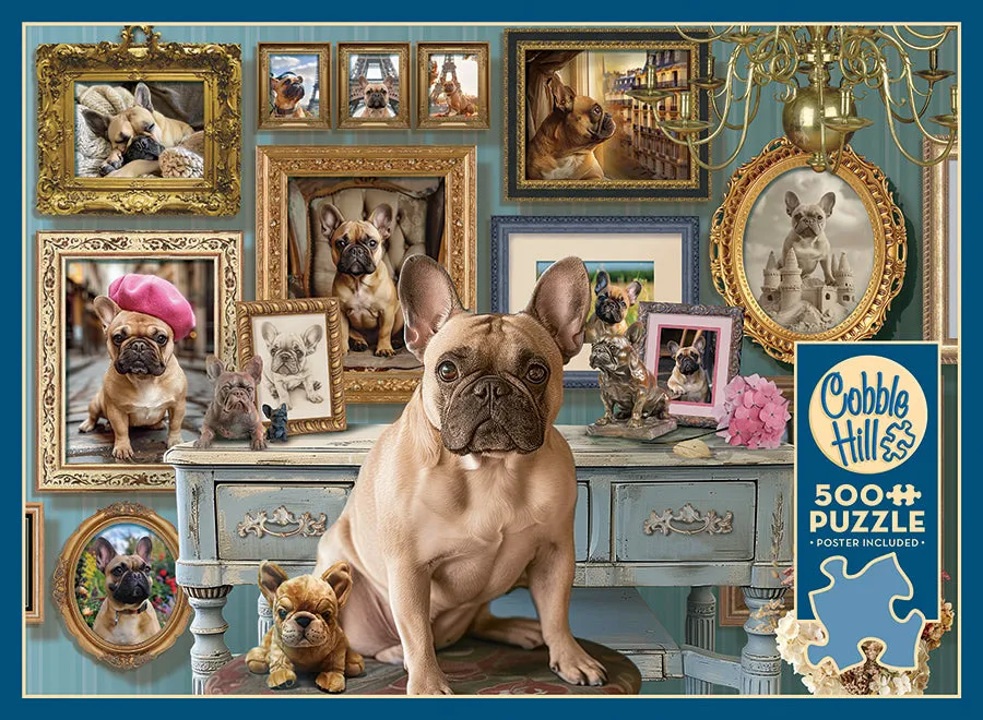 Cobble Hill Frenchie puzzle 500 piese caini