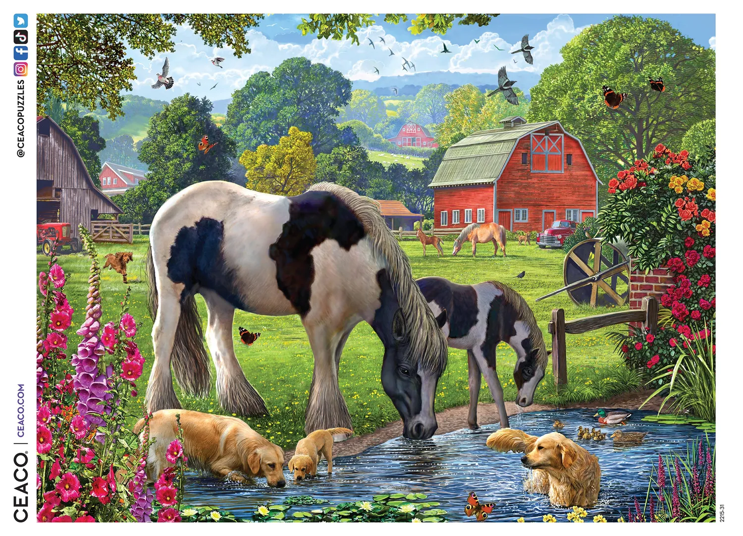 Ceaco Horses & Hounds puzzle 300 piese animale