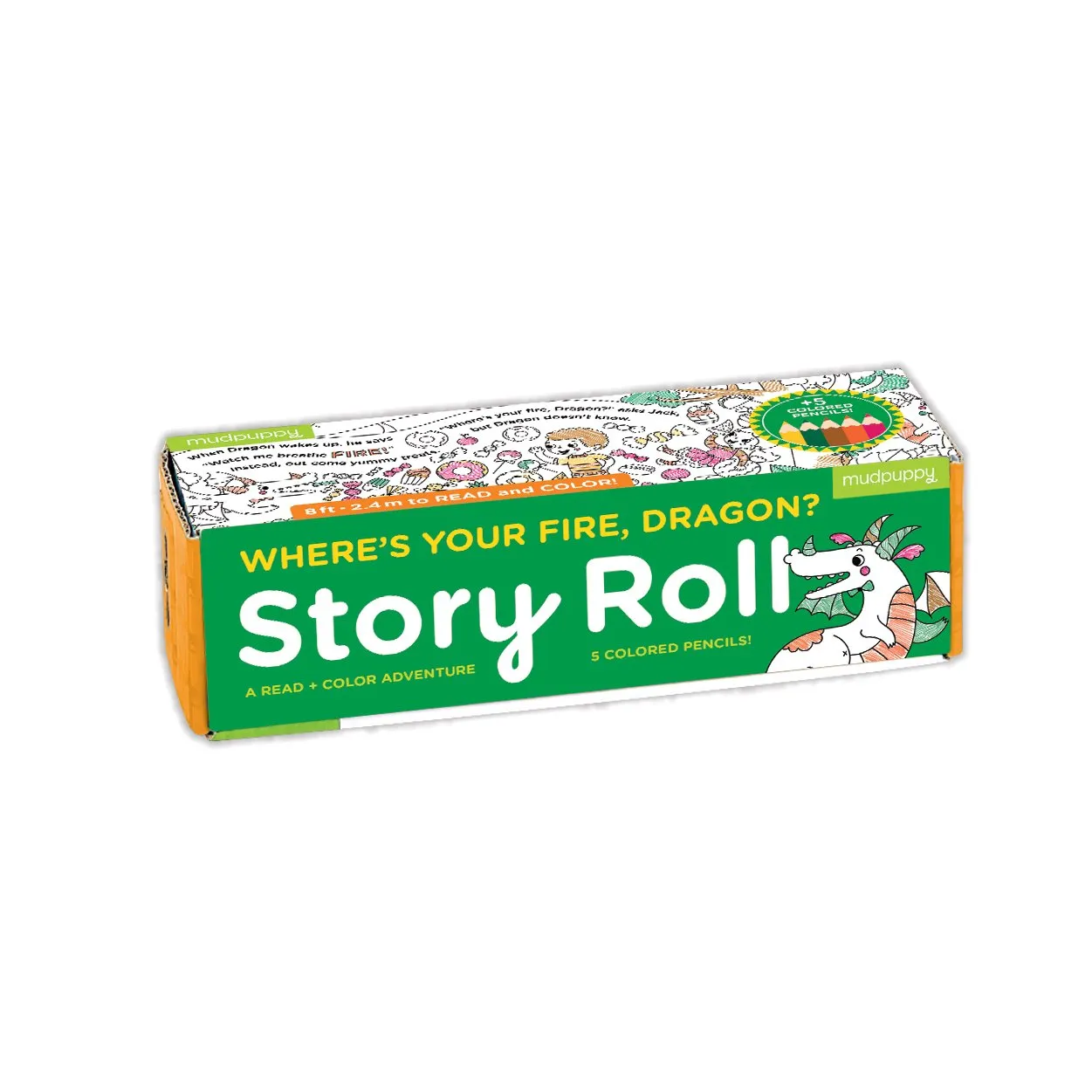 Mudpuppy Dragon Story Roll rola colorat 2,4 m creioane