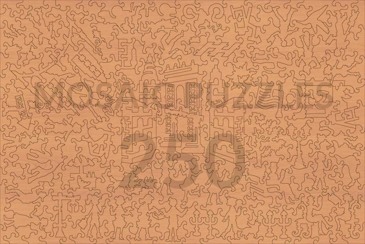 Mosaic Puzzles Bow Bridge Boating puzzle lemn 500 piese oras