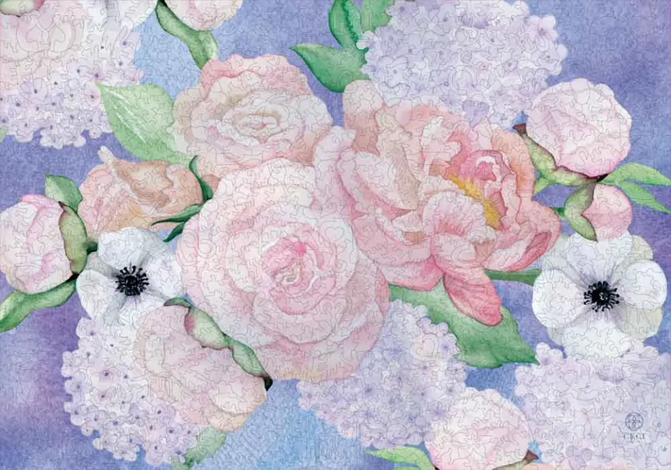 Mosaic Puzzles Shelby Bouquet puzzle lemn 250 piese pastel