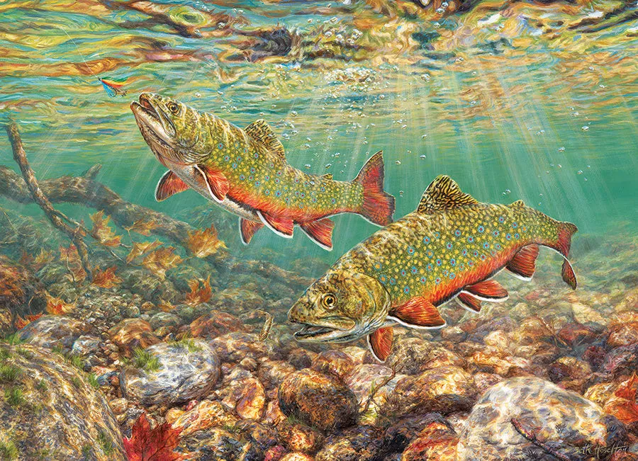 Cobble Hill Brook Trout puzzle 1000 piese pești