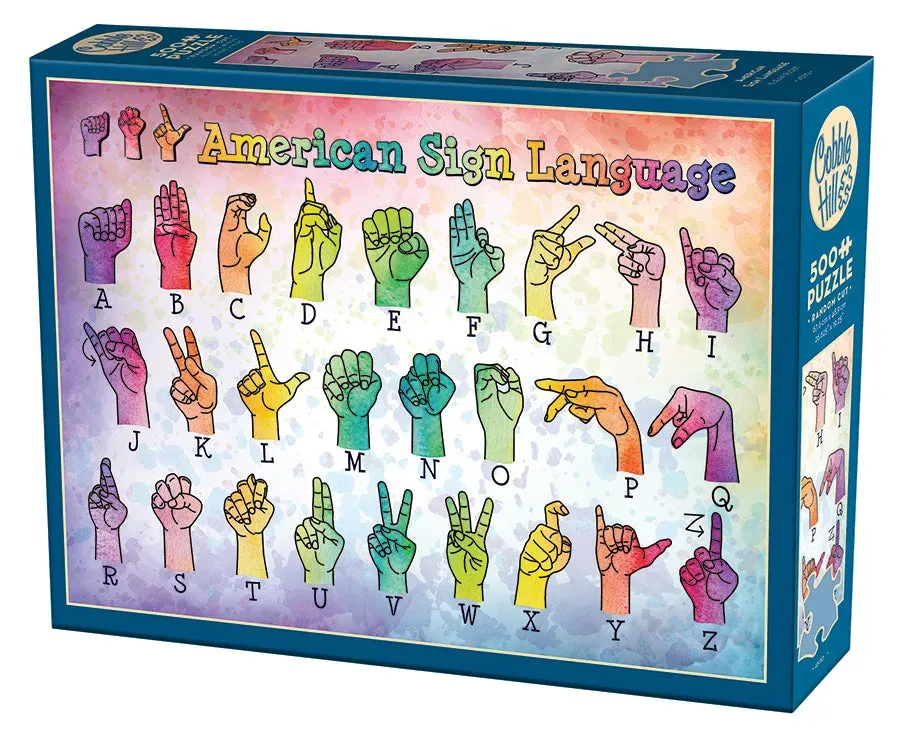 Cobble Hill American Sign Language puzzle 500 piese educativ