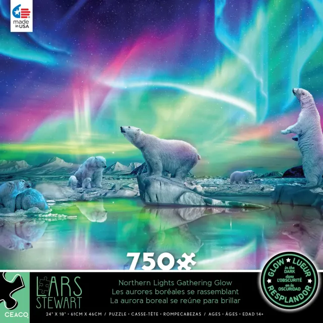 Ceaco Northern Lights Gathering puzzle 750 piese fosforescent