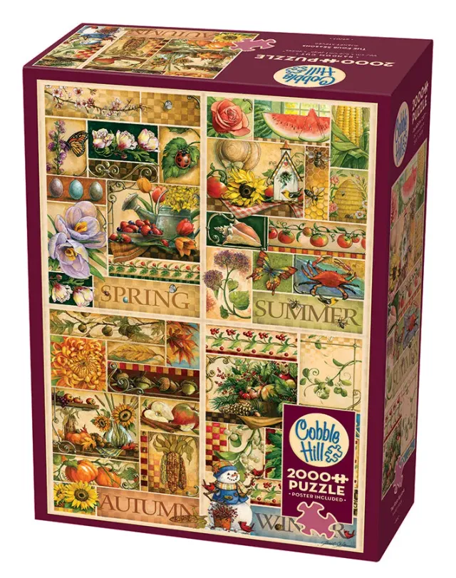 Cobble Hill The Four Seasons puzzle 2000 piese anotimpuri