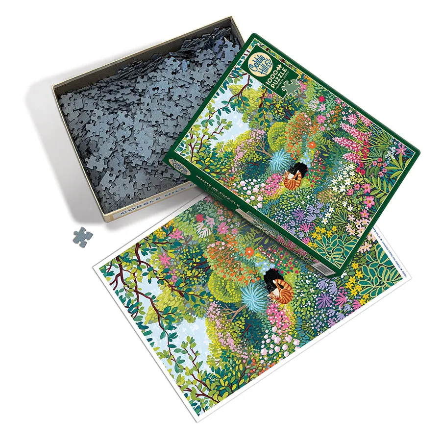 Cobble Hill In the Garden puzzle 1000 piese cu pisici