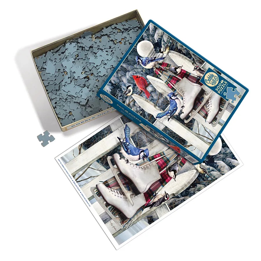 Cobble Hill Birds with Skates puzzle 500 piese iarna