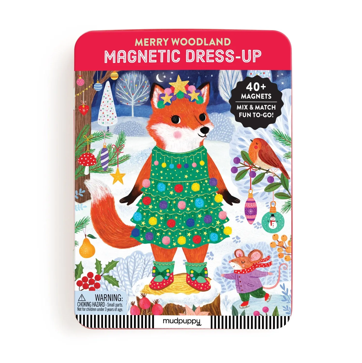 Mudpuppy Merry Woodland joc magnetic 45+ Craciun