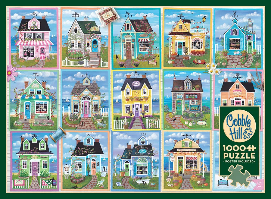 Cobble Hill Seaside Shops puzzle 1000 piese colaj marin