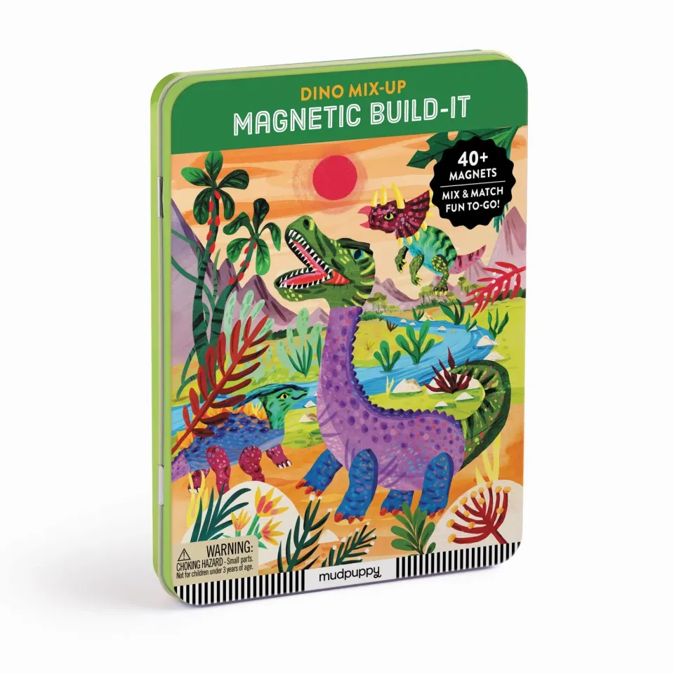 Mudpuppy Dino Mix-Up Magnetic Build-It joc 40 magneti