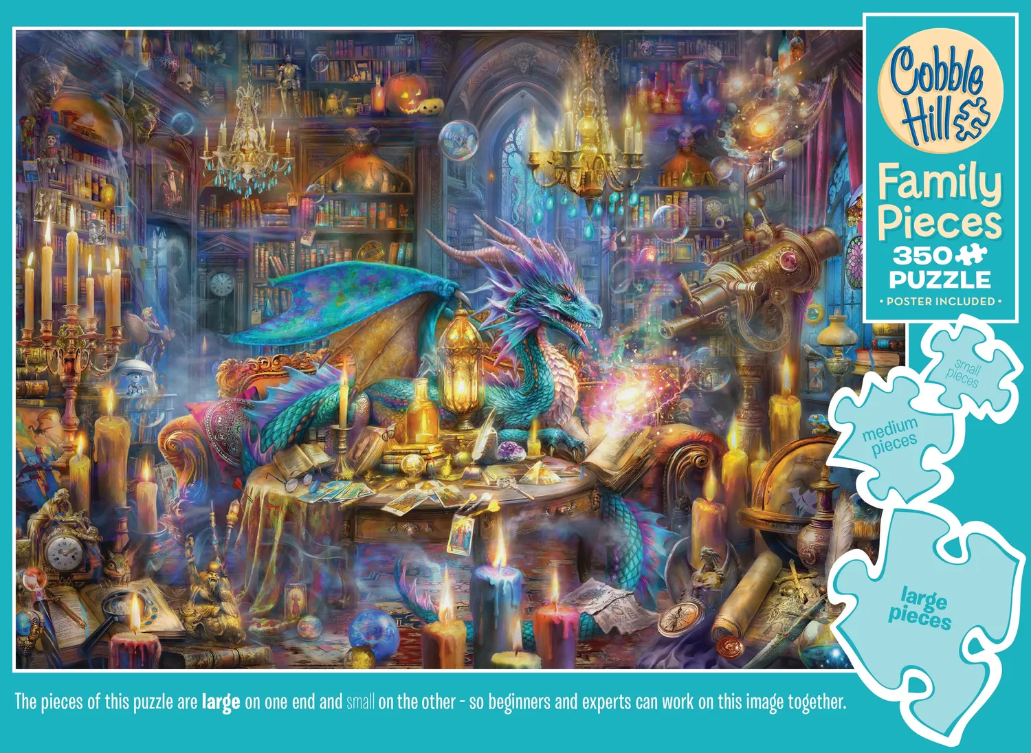 Cobble Hill Library Keeper puzzle familie 350 piese