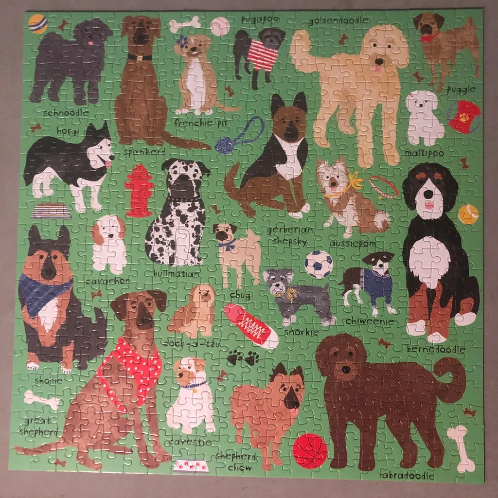 Mudpuppy Doodle Dog And Other Mixed Breeds puzzle 500 piese caini