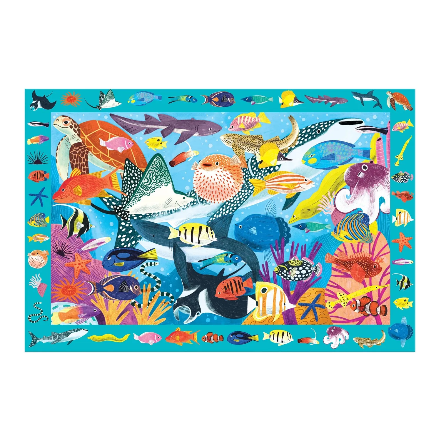 Mudpuppy Coral Reef puzzle cauta si gaseste 64 piese recif