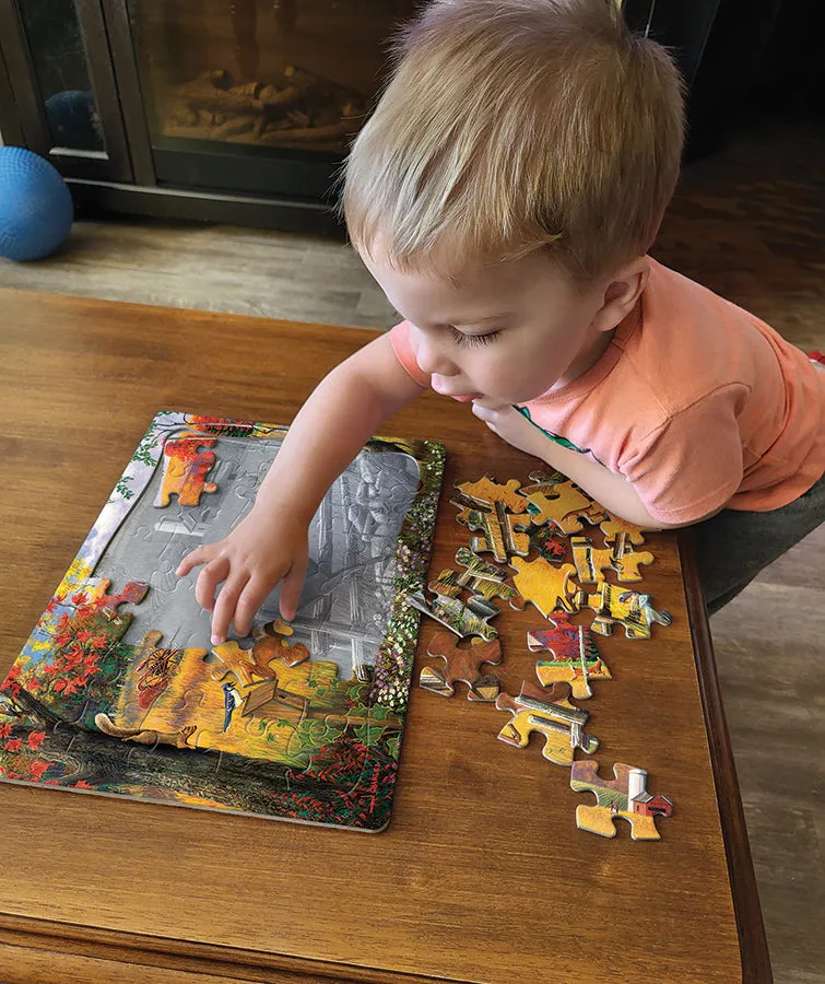 Cobble Hill The Big Leap puzzle tavă 35 piese cerb