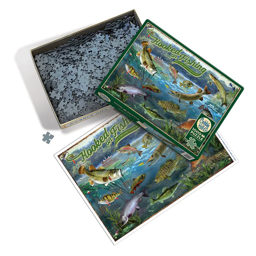 Cobble Hill Hooked on Fishing puzzle 1000 piese pescuit