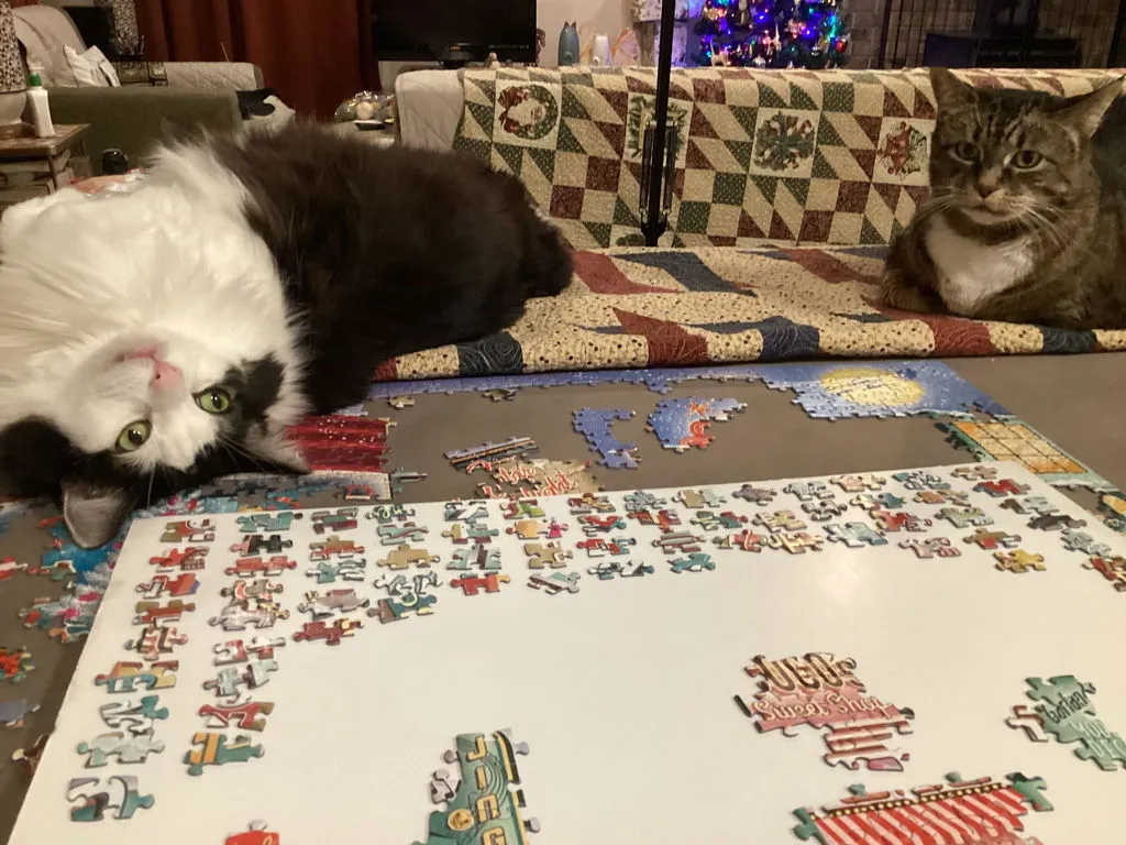 Cobble Hill Vintage Main Street puzzle 1000 piese Crăciun