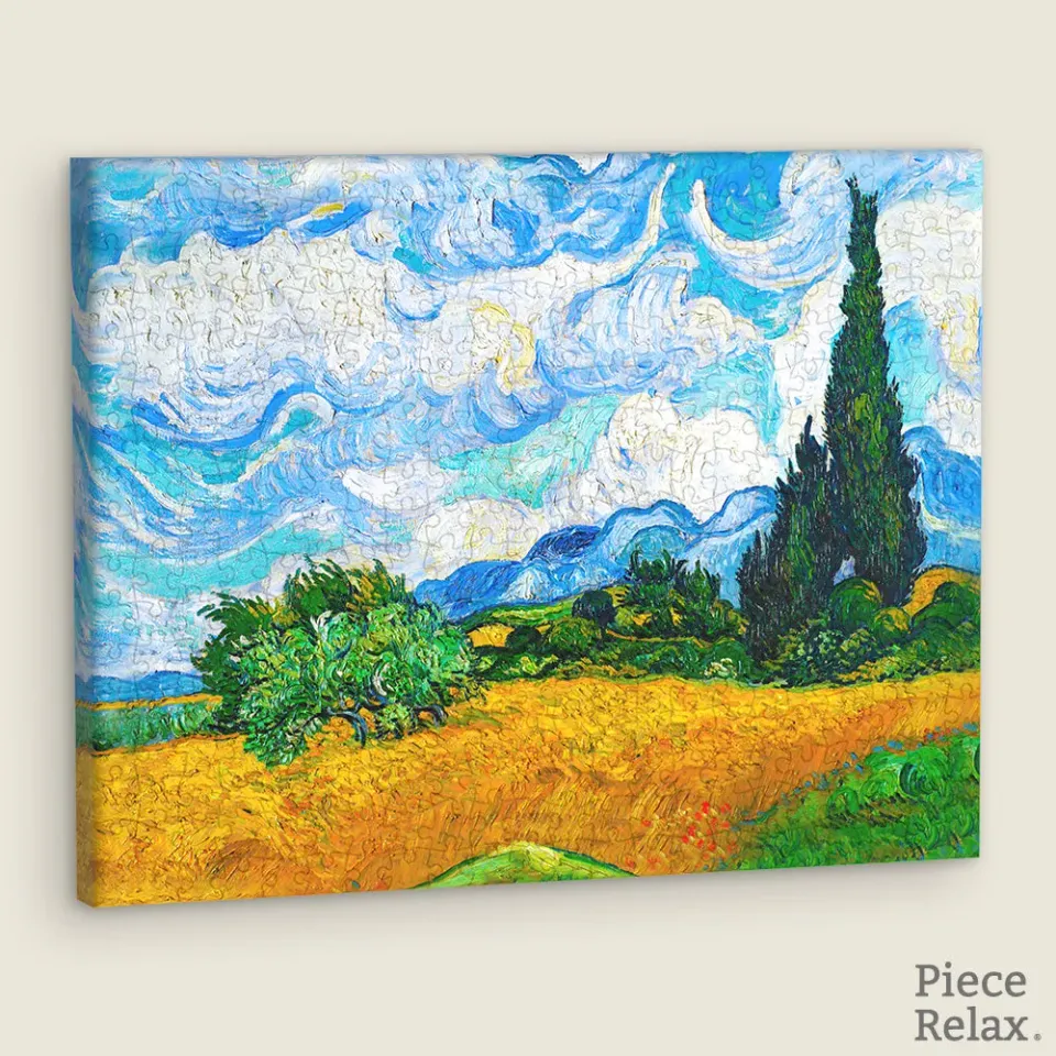 PieceRelax Puzzle Canvas Wheat Field Cypresses HN1307 puzzle