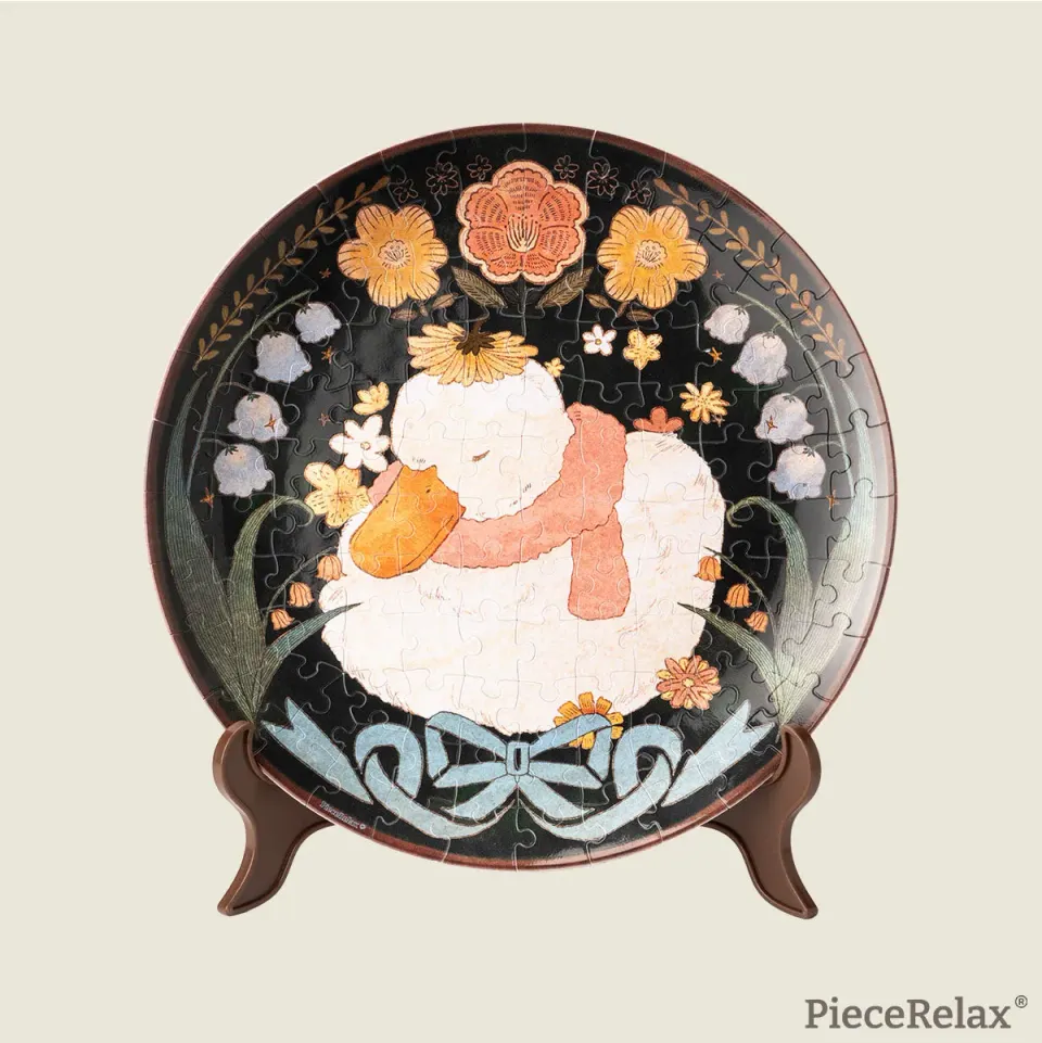 PieceRelax PL1020 puzzle farfurie decorativa gradina noapte