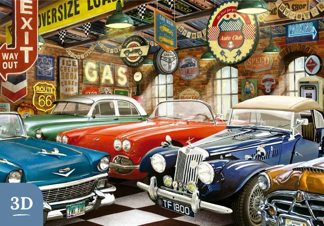 Mosaic Collector's Garage puzzle lemn 500 piese 3D