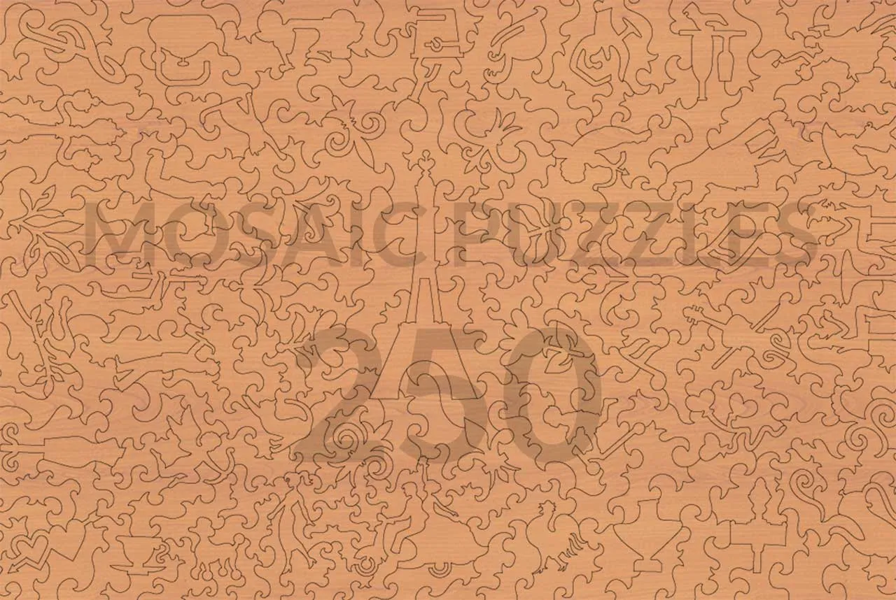 Mosaic Puzzles Vibrance in Avignon puzzle lemn 500 piese colorat