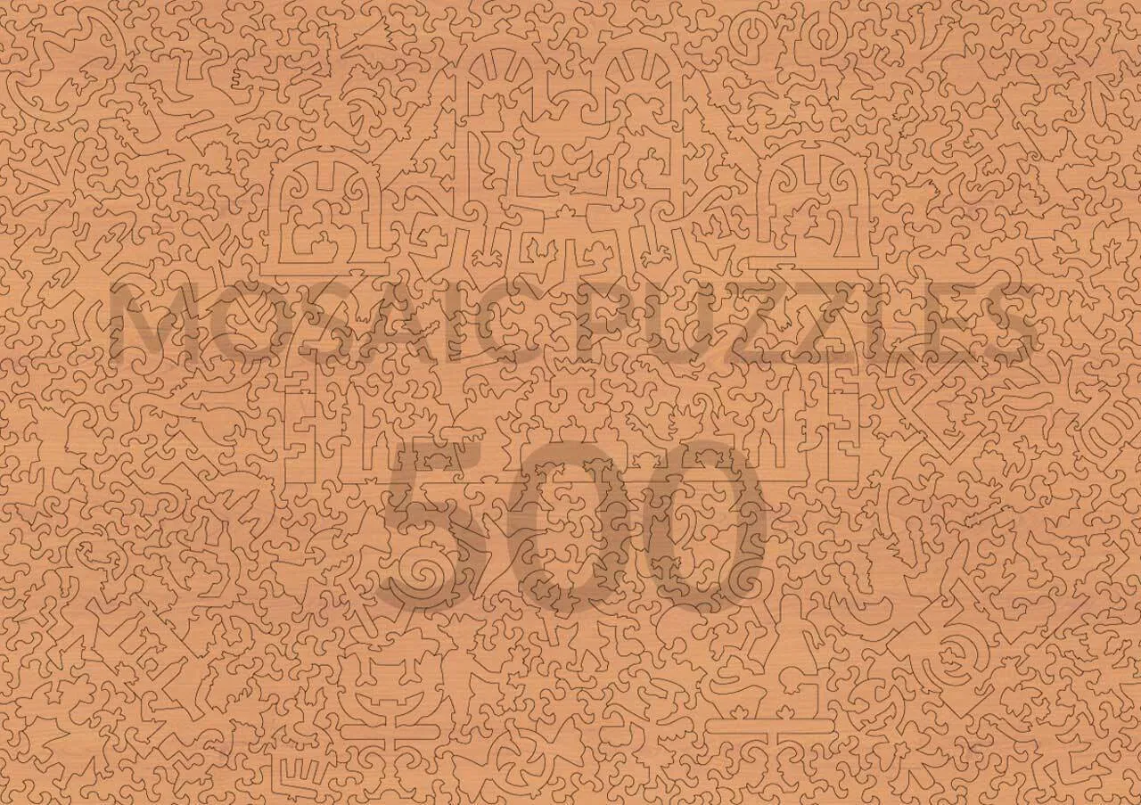 Mosaic Puzzles Halloween Greetings puzzle lemn 500 piese Halloween