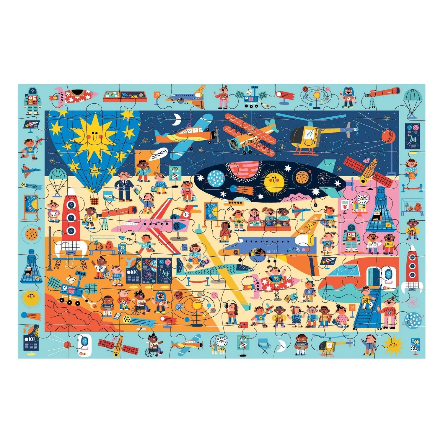 Mudpuppy Air and Space Museum puzzle 64 piese caută și găsește