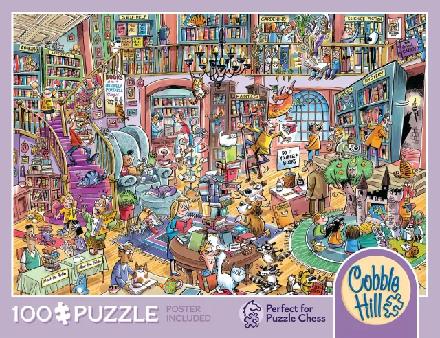 Cobble Hill Bookshop Bedlam puzzle 100 piese cărți