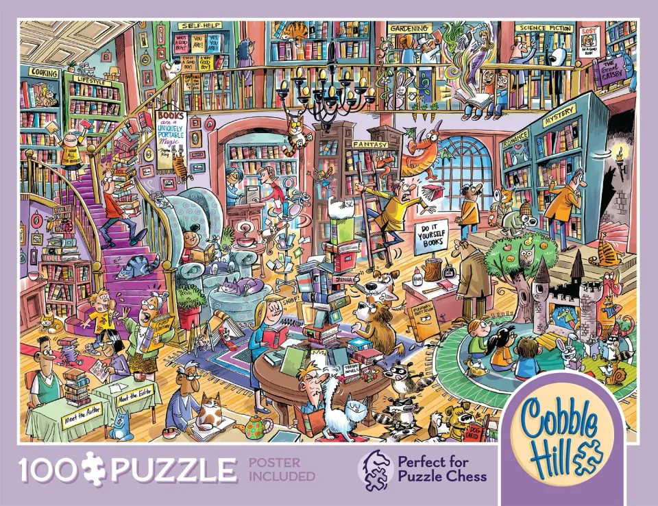 Cobble Hill Bookshop Bedlam puzzle 100 piese cărți