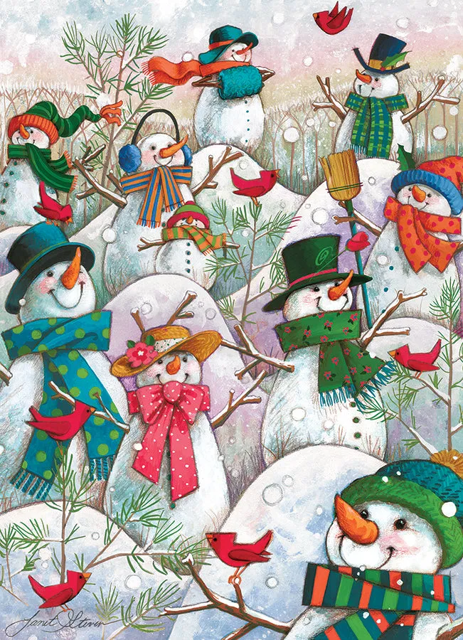 Cobble Hill Hill of a Lot of Snowmen puzzle 500 piese