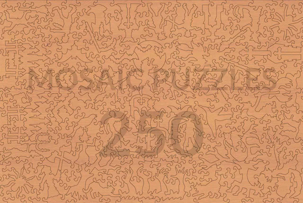 Mosaic Dracula's Chamber puzzle lemn 50 piese copii fantezie