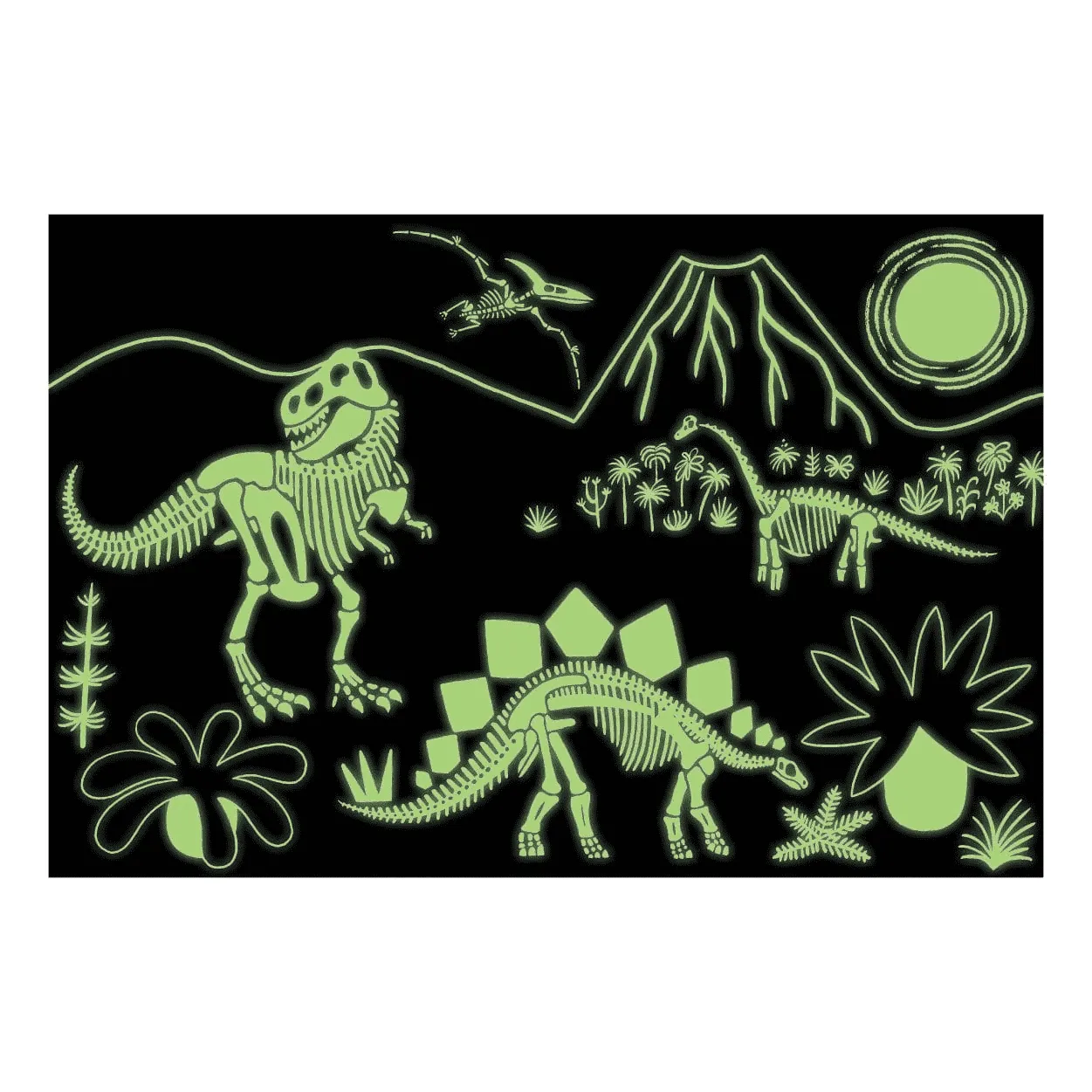 Mudpuppy Dinosaur puzzle fosforescent 100 piese 46x30,5 cm