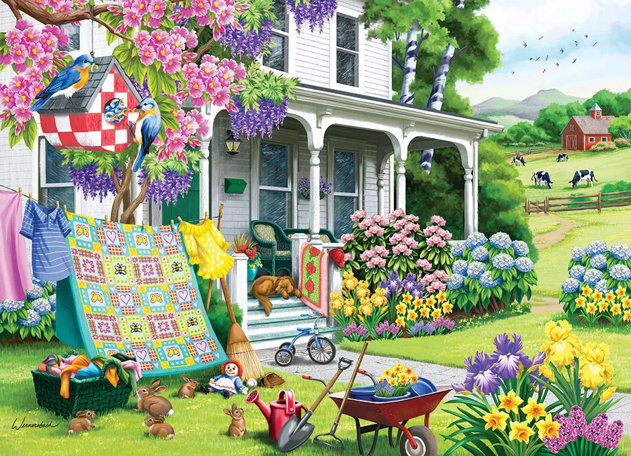 Cobble Hill Spring Cleaning puzzle 500 piese ferma
