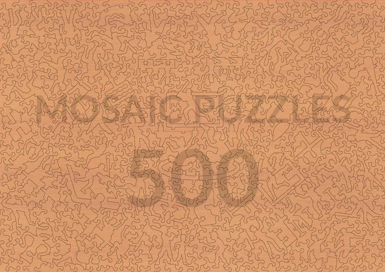 Mosaic Puzzles Baseball puzzle lemn 1000 piese arta vintage