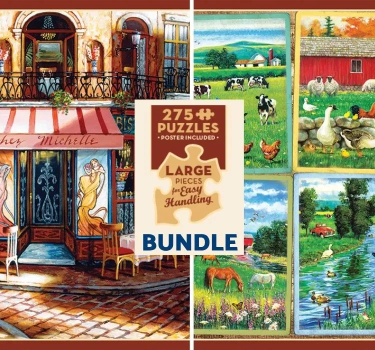 Cobble Hill Chez Michelle & Country Friends puzzle 275 piese mari