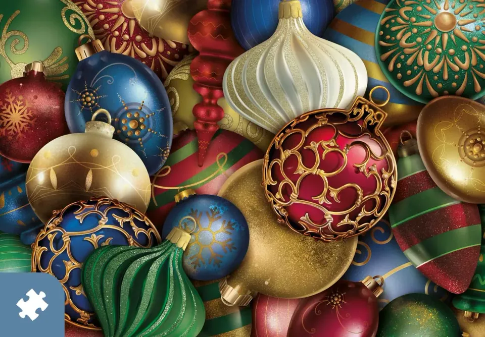 Mosaic Traditions Holiday Decorations puzzle carton 1000 piese craciun