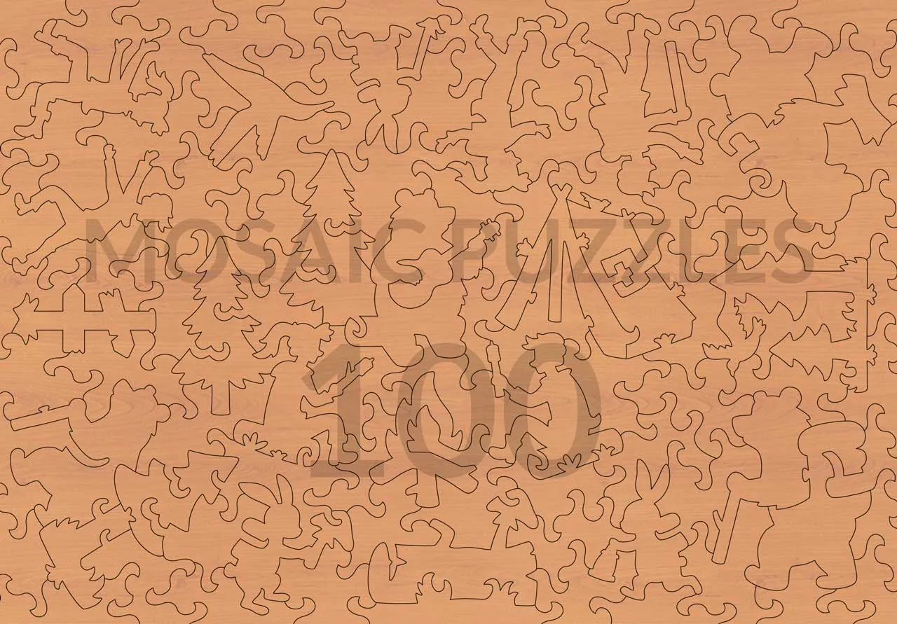 Mosaic Puzzles Postcards puzzle lemn 100 piese parcuri SUA
