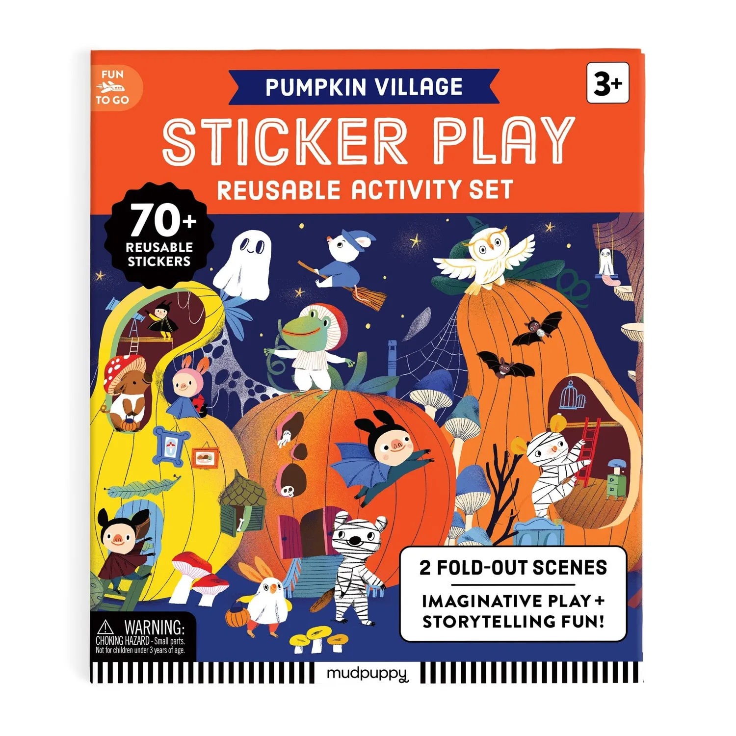 Mudpuppy Pumpkin Village set stickere reutilizabile 70 toamna