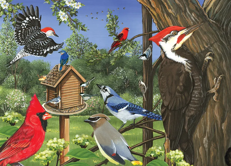 Cobble Hill Around the Birdfeeder puzzle tava 35 piese copii