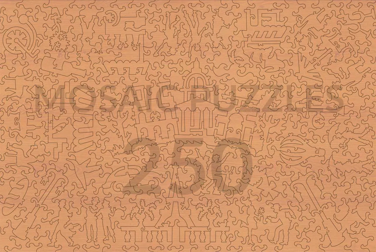 Mosaic Puzzles Petals Paris puzzle lemn 100 piese cofetarie