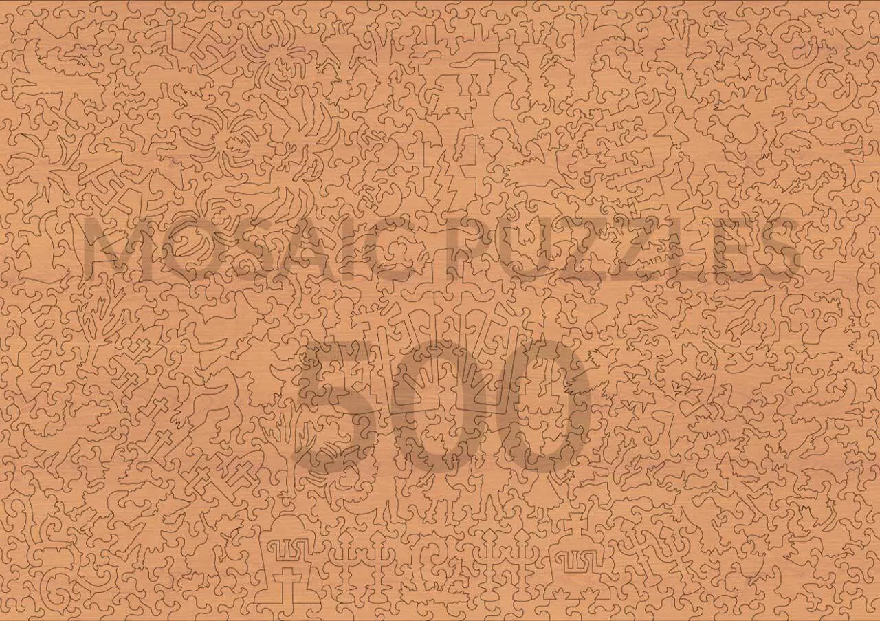 Mosaic Dracula's Chamber puzzle lemn 50 piese copii fantezie