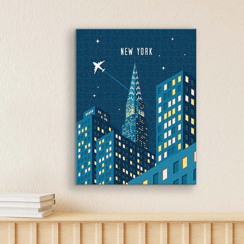 PieceRelax NYC at Night HN1303 puzzle tablou canvas