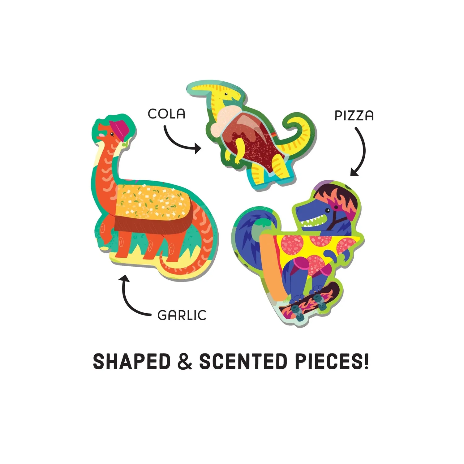 Mudpuppy Pizzasaurus puzzle parfumat 60 piese 38x28 cm