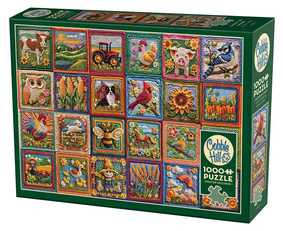Cobble Hill Country Life Crochet puzzle 1000 piese fermă
