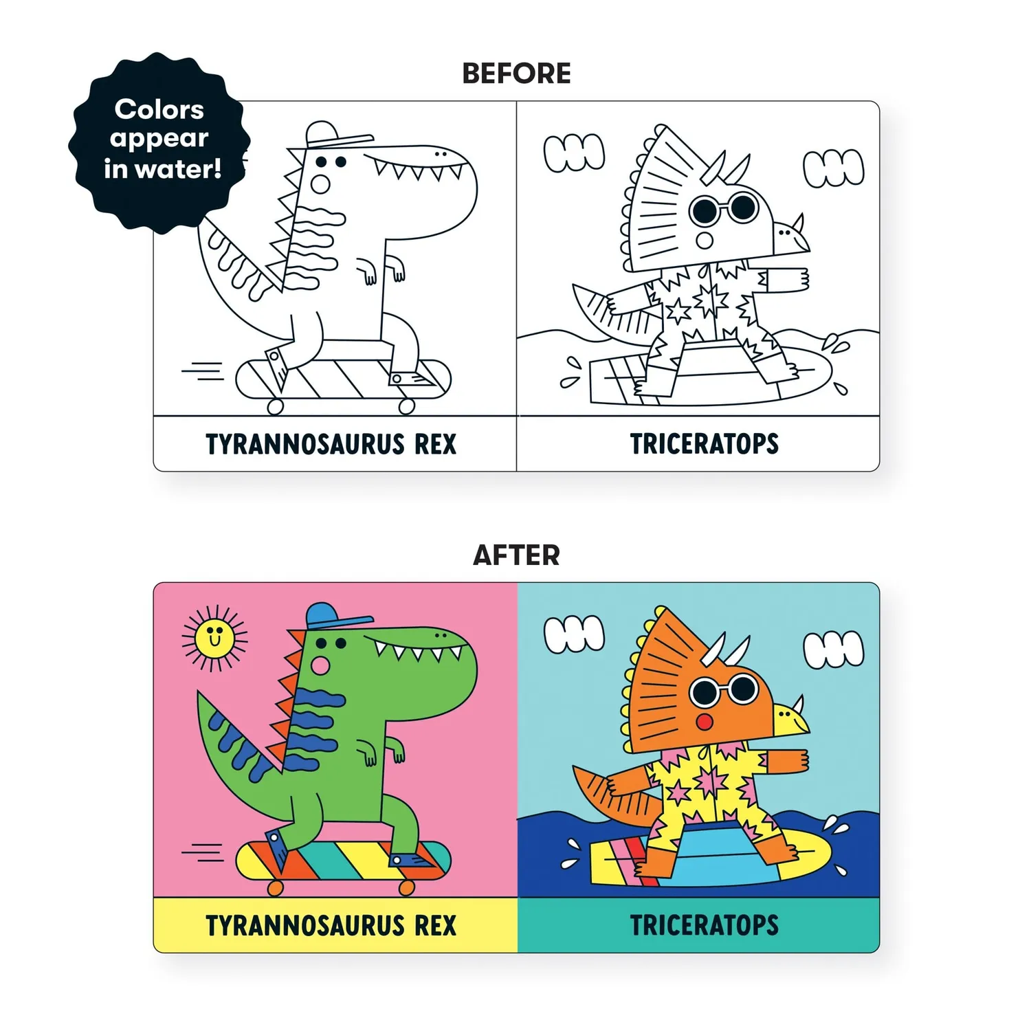 Mudpuppy Rub-a-Dub Dinos! carte de baie magica