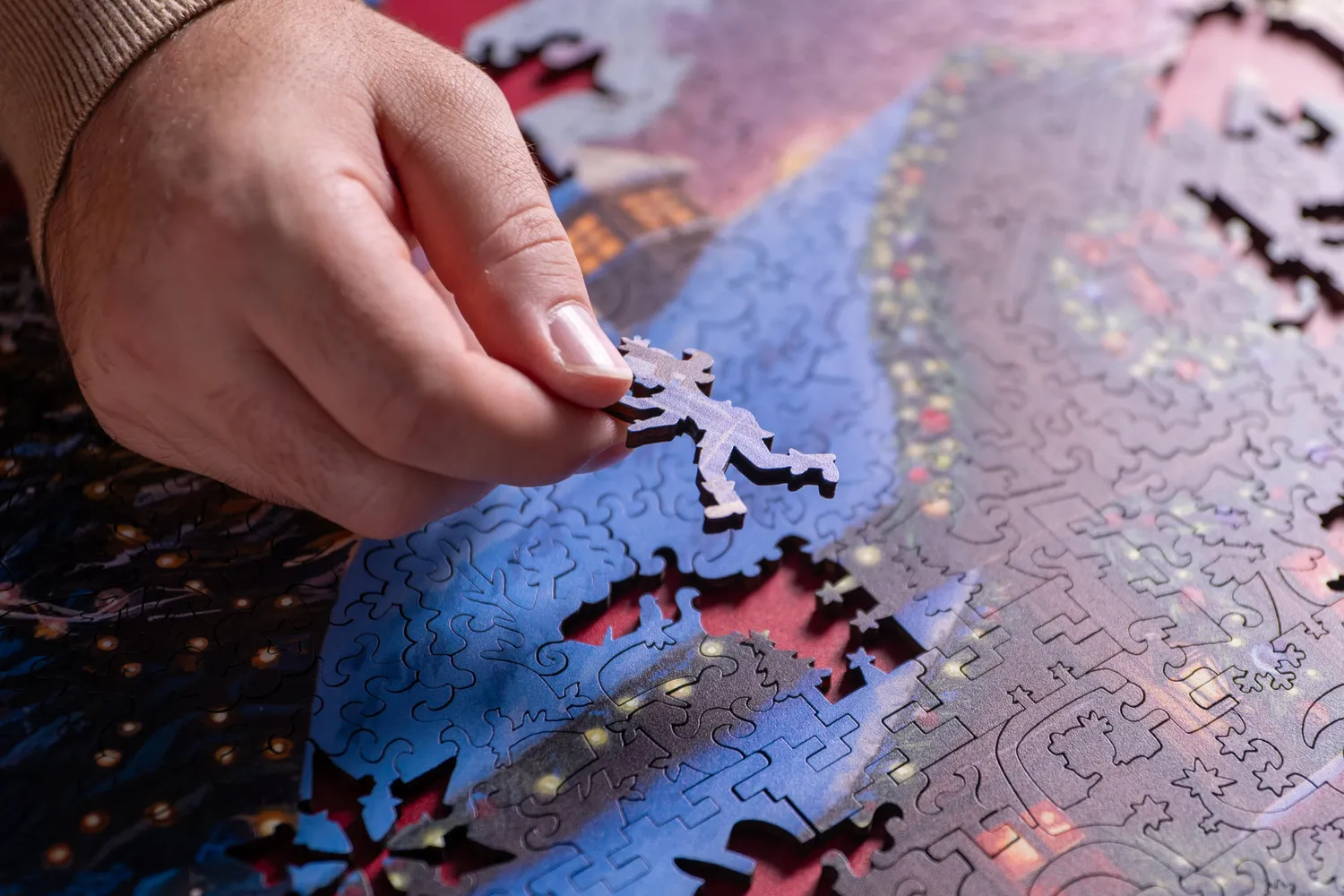 Mosaic Puzzles Holiday Tree Farm puzzle lemn 500 piese crăciun